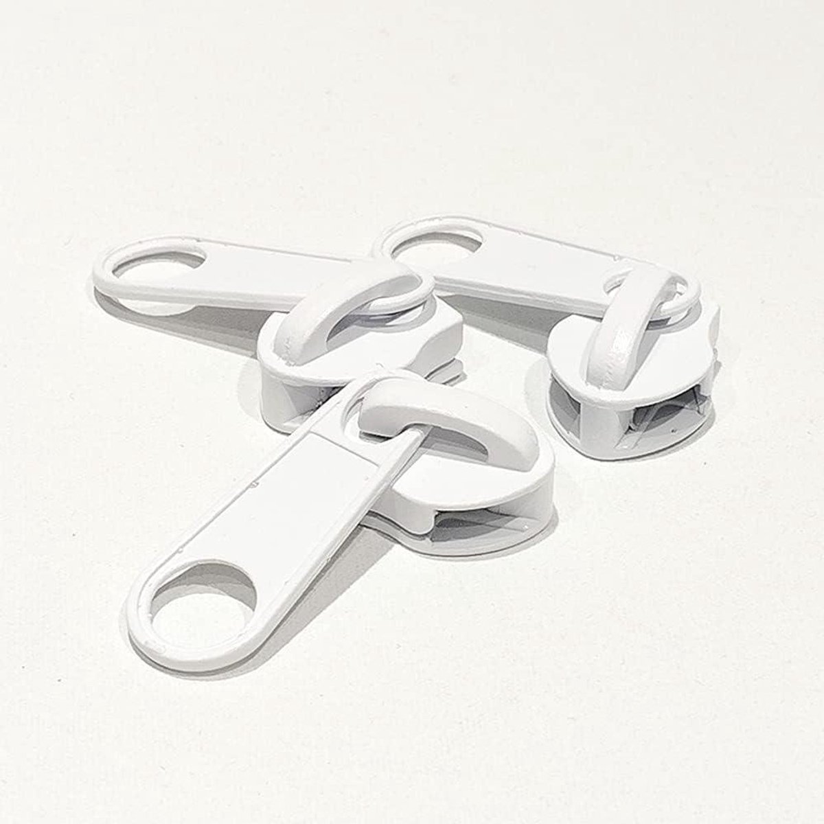 Ritssluiting Schuivers - Rits Vervanging - Kleding Repareren - Metalen Legering - 26 Stuks - Wit