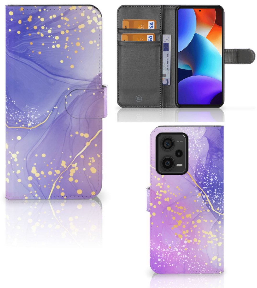 Hoesje voor Xiaomi Redmi Note 12 Pro Plus Watercolor Paars