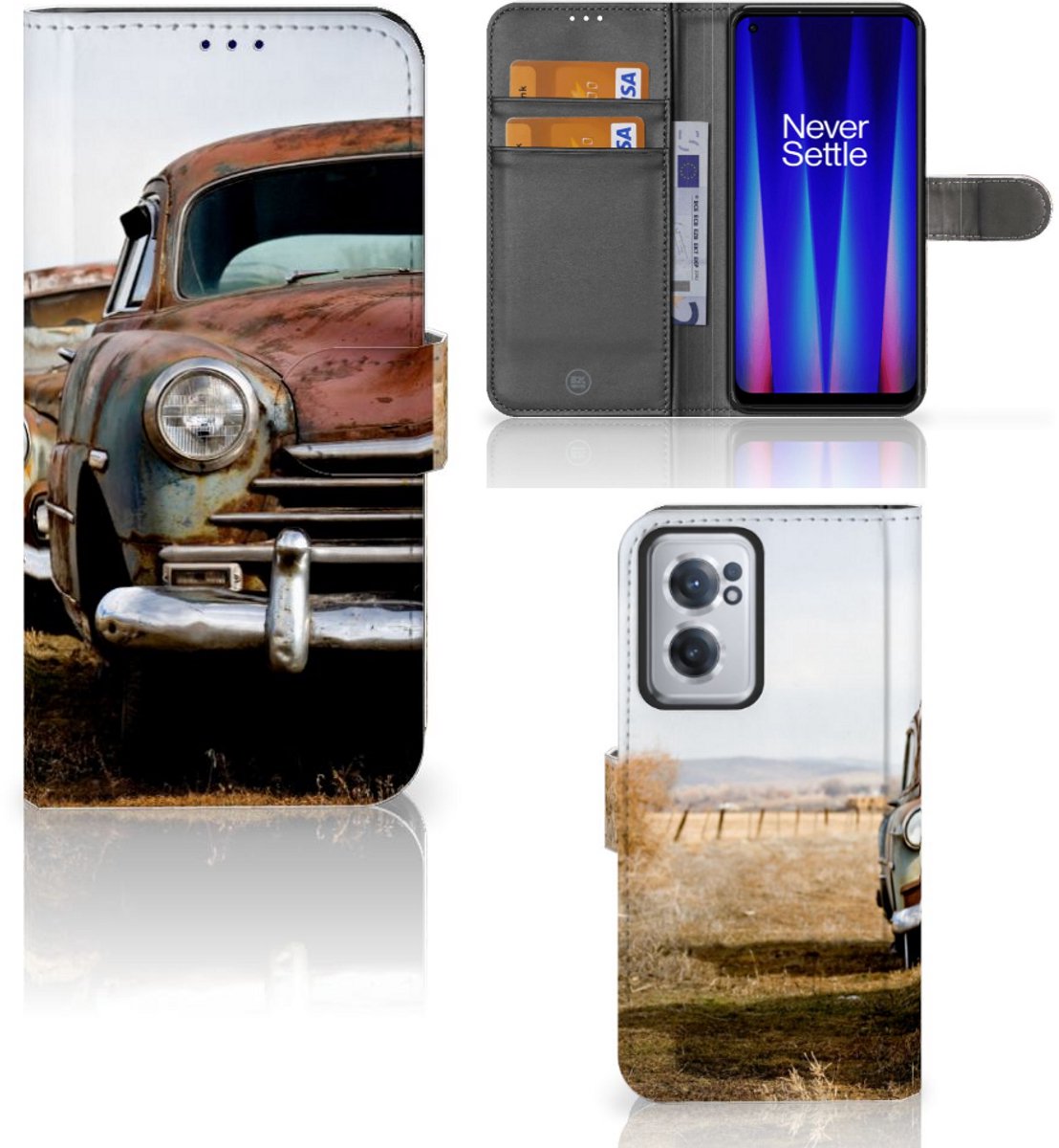 OnePlus Nord CE 2 Telefoonhoesje met foto Vintage Auto