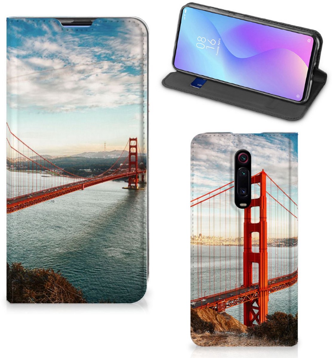 Xiaomi Mi 9T Pro Book Cover Golden Gate Bridge