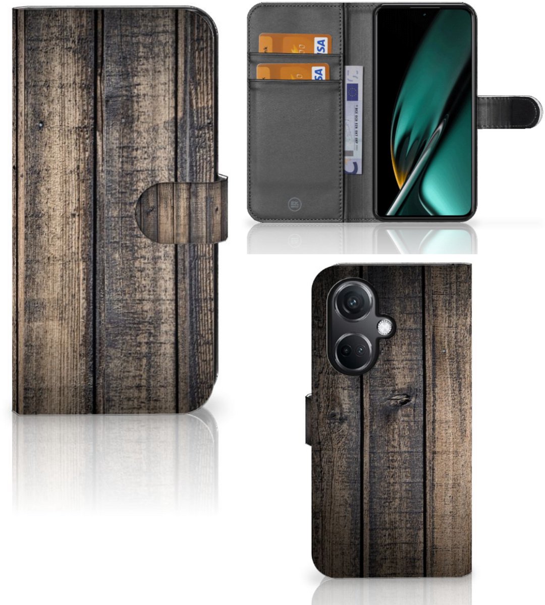 OnePlus Nord CE 3 Book Style Case Steigerhout