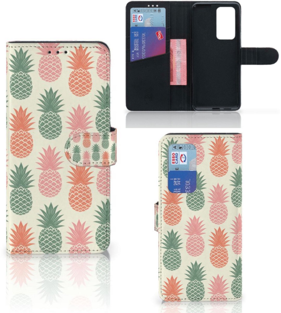 Huawei P40 Pro Book Cover Ananas