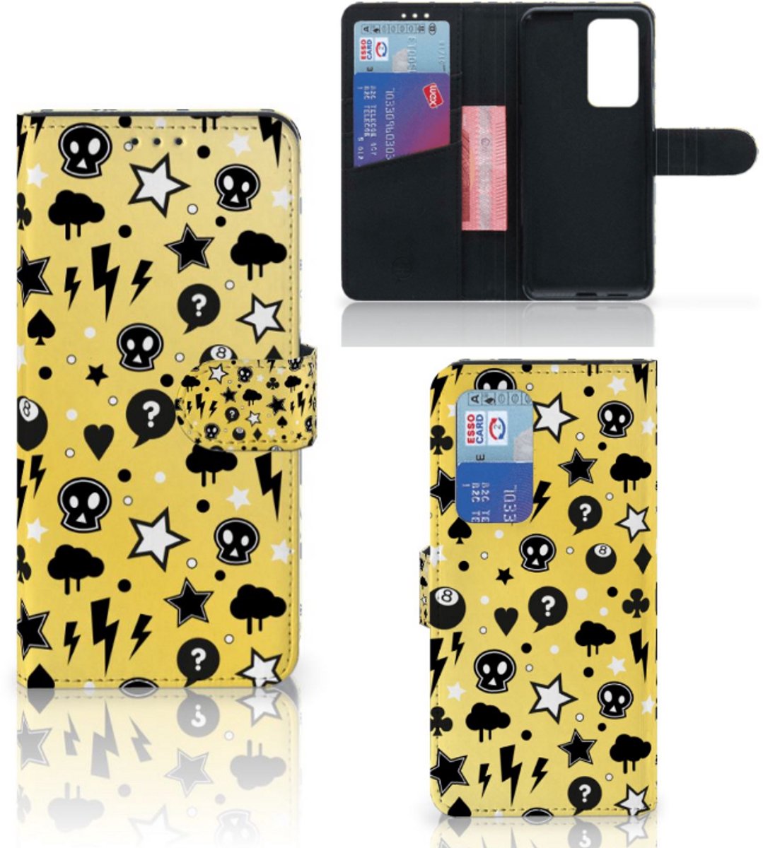 Telefoonhoesje met Naam Huawei P40 Pro Punk Geel