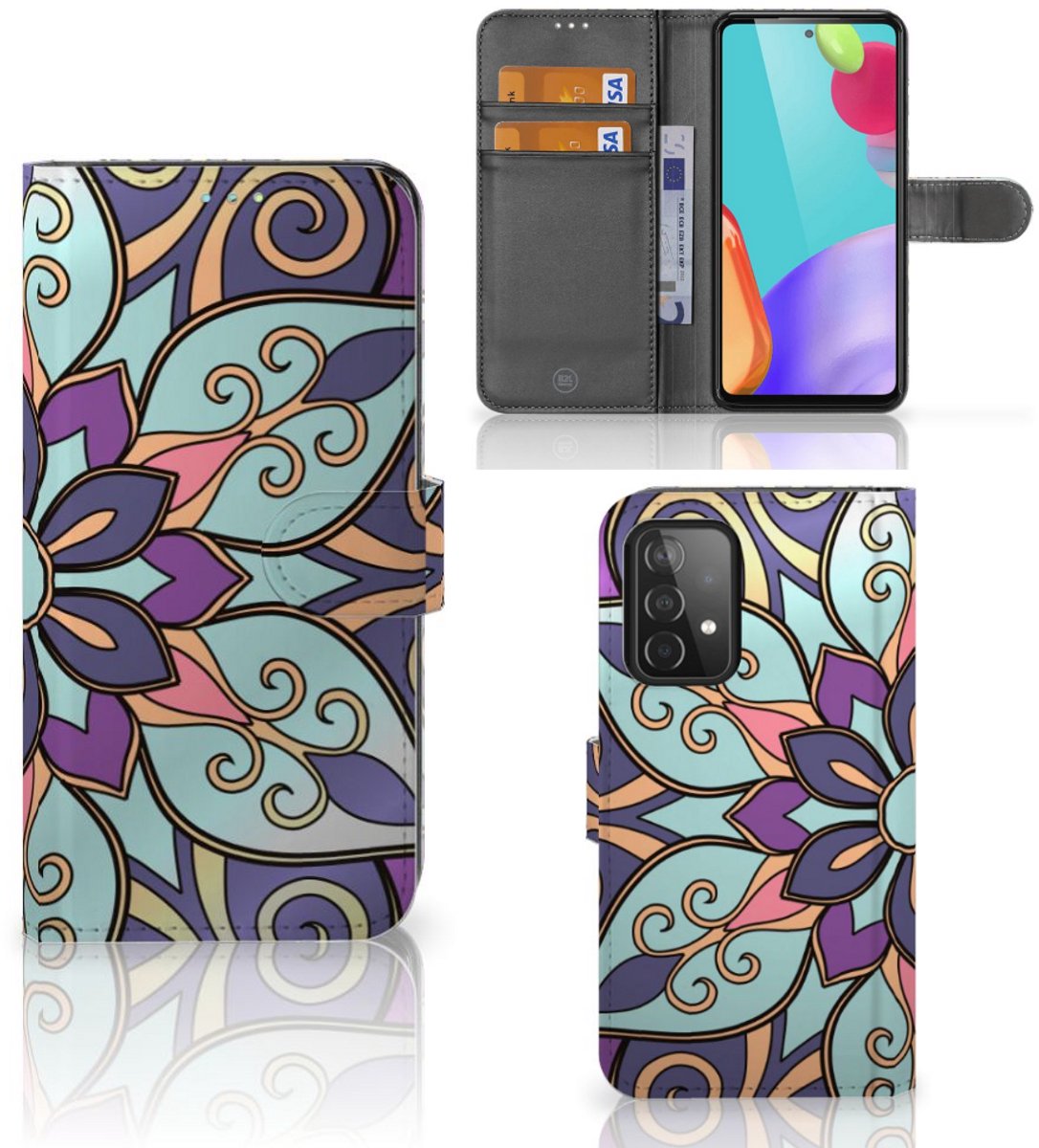 Samsung Galaxy A52 Hoesje Purple Flower