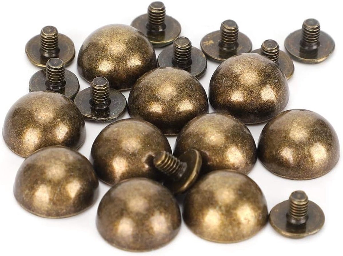 30 sets bronzen schroefmushroom klinknagels 12mm grote metalen rivets voor leren handwerk DIY