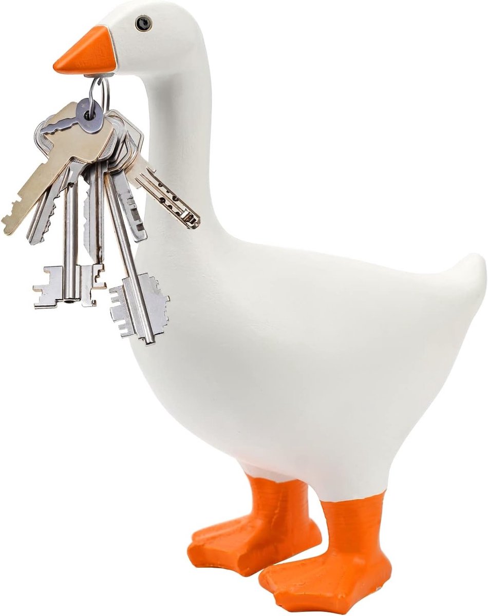 Magnetische Sleutelhanger Gans - Schattige Resin Gans Sleutelhanger voor Huisdecoratie en Kawaii Slaapkamer Accessoire