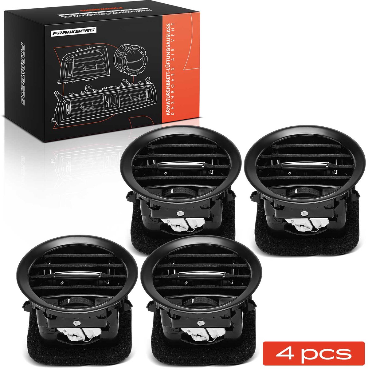 Frankberg 4x luchtuitstroomrooster dashboard voor voor Opel Adam Corsa