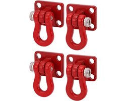 INJORA Metalen trekhaak voor SCX24 TRX4M 1/24 1/18 RC Crawlers, 2 Set