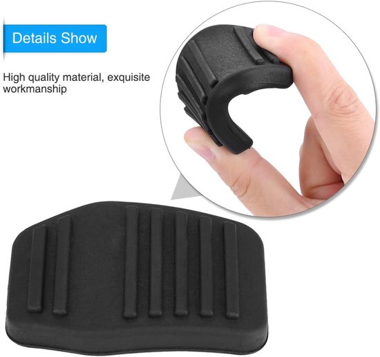 Pedaal Pads Rubber - Koppeling Pedaalhoes - Verbeter Rijervaring - Duurzaam Gehard Rubber - 63 x 47 mm - Zwart — afbeelding 3