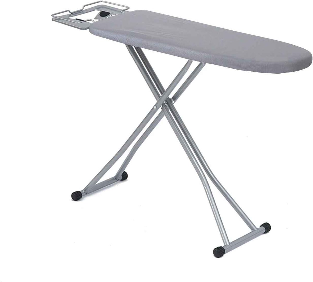 Casa Living Opvouwbare Strijkplank - In hoogte verstekbaar - Inklapbaar - Strijkijzersteun - Antislip - Grijs - 78x64cm