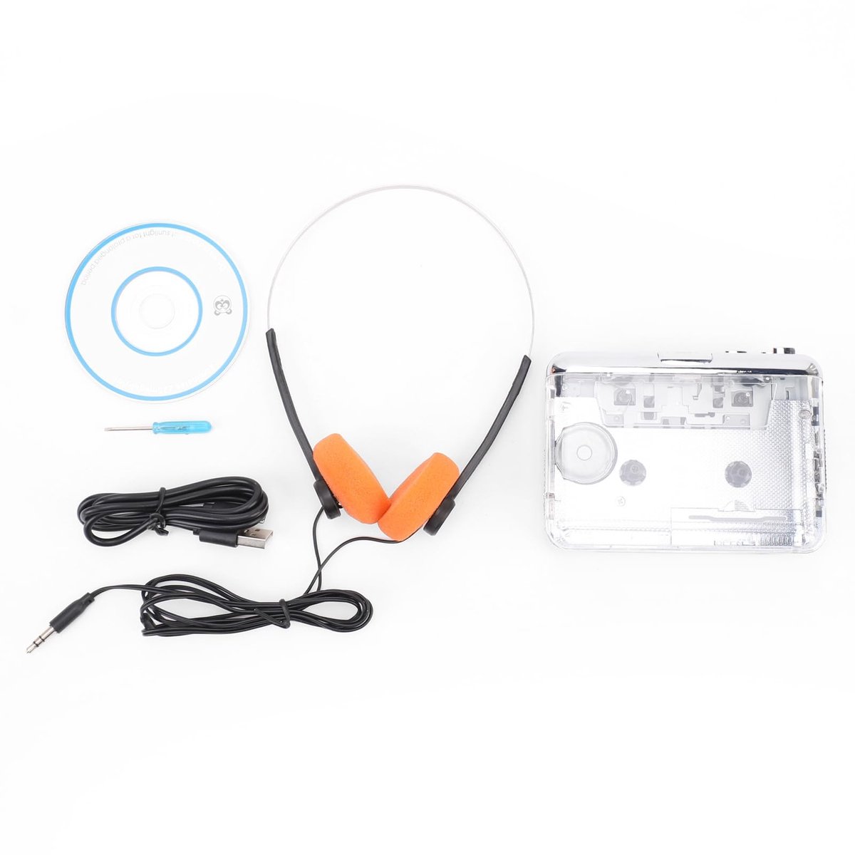 CCYLEZ Vintage Cassette Tape Player - USB Cassette naar MP3 Converter met Stereo Geluid
