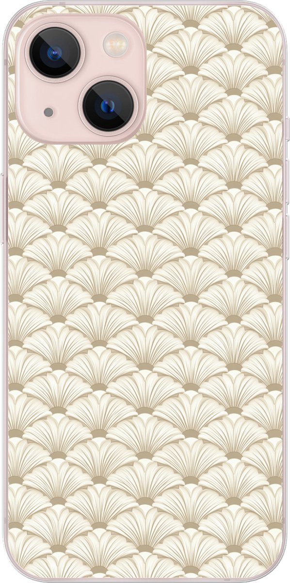 Telefoonhoesje Geschikt voor iPhone 13 hoesje - Klassiek - Art - Beige - Siliconen Telefoonhoesje Telefoonhoesje