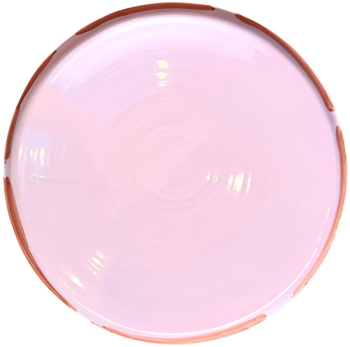 Val Pottery - Schaal Gabriela Pink & Orange Line 35cm - Schalen