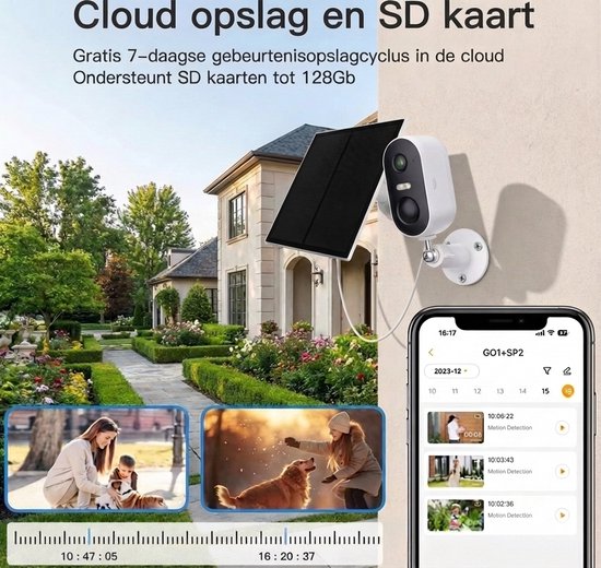Arenti GO1T model 2024 Beveiligingscamera Op Accu Batterij - 3MP - Voor buiten - Spotlight - Draadloos - Besturing via App - Oplaadbaar - Werkt Op Batterij - Bewegingsdetectie van Arenti — afbeelding 5