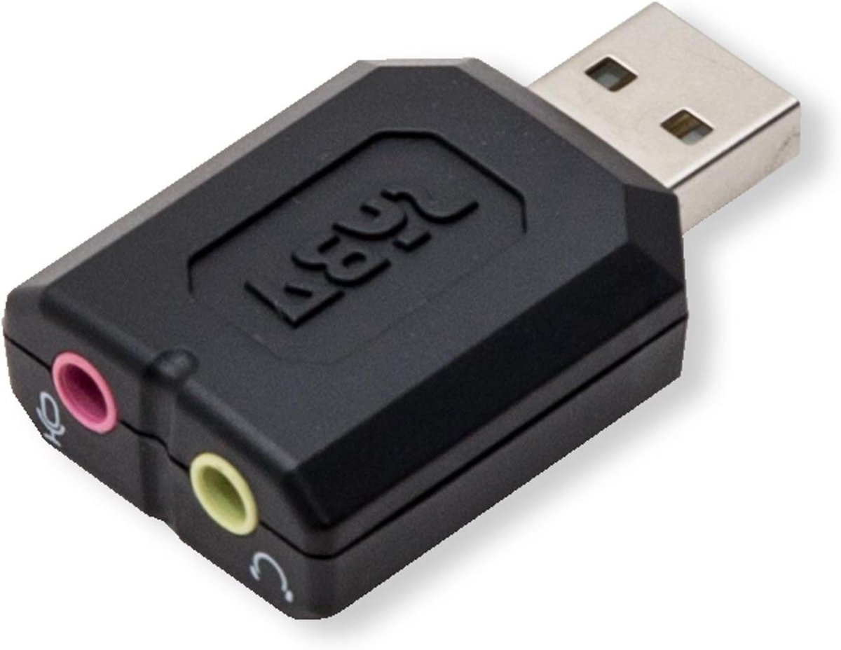 Externe Geluidskaart - USB Audio Adapter - Audio Aansluiten - Directe Vervanging - 18 g - Zwart