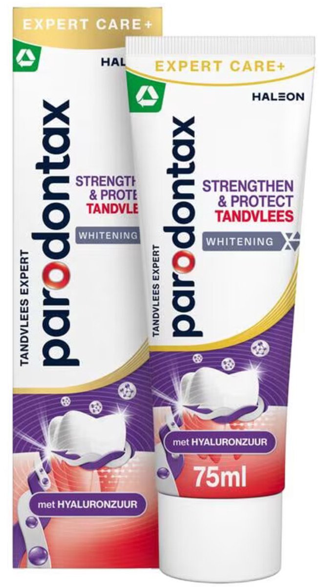 Parodontax Strenghten & Protect Tandpasta Whitening - 3 x 75 ml - Voordeelverpakking