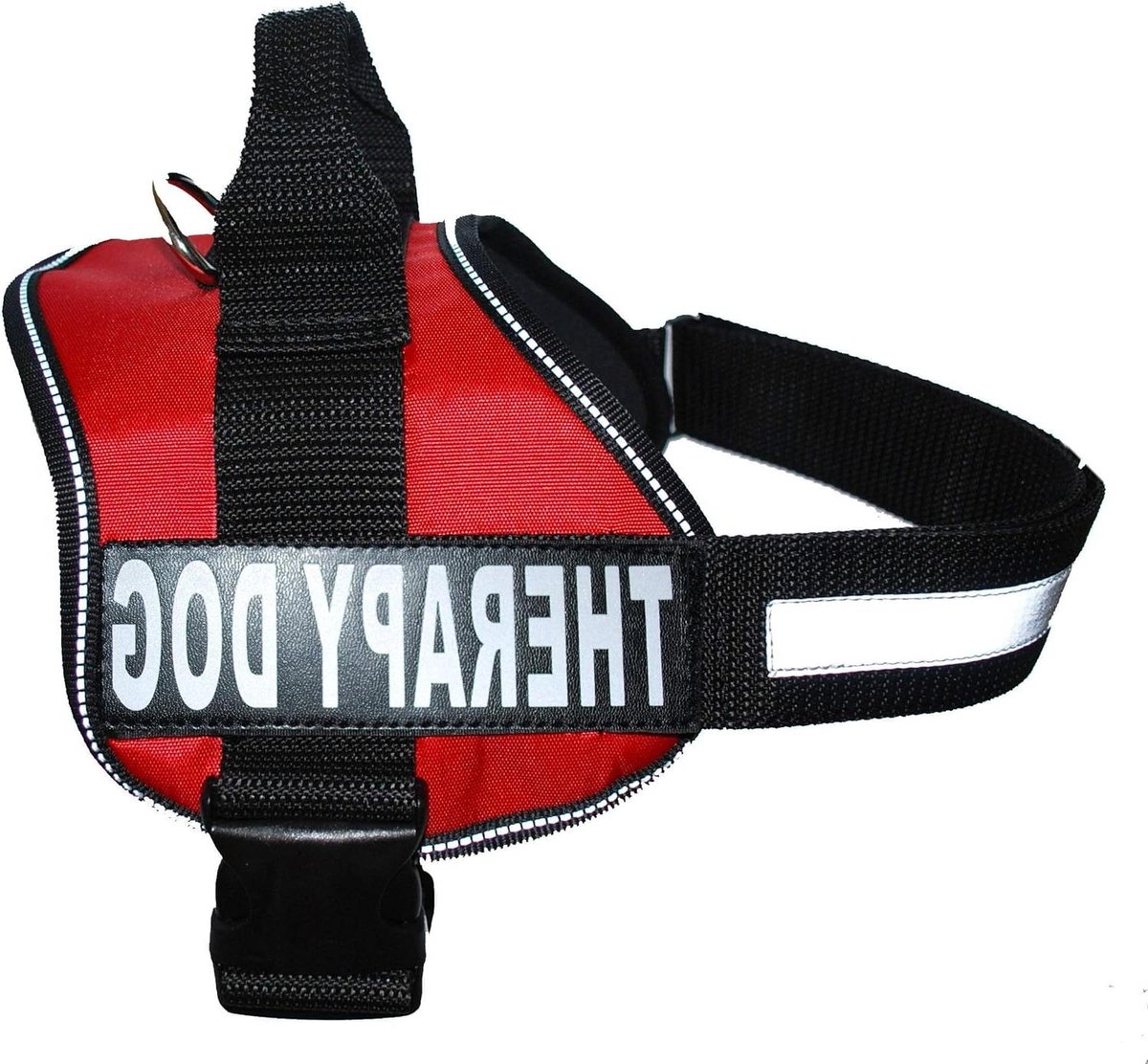 Hondenharnas Therapie - Dienstharnas Hond - Veiligheid Hond - Reflecterende Patches - Omtrek 19-25" - Rood