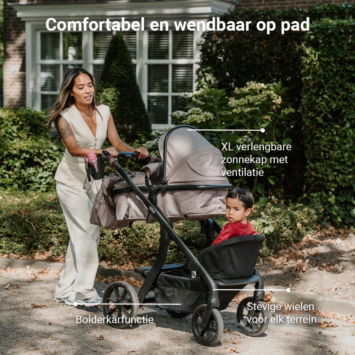 Novi Pacific Duo Premium Kinderwagen Hazel voor 2 Kinderen - afbeelding 3