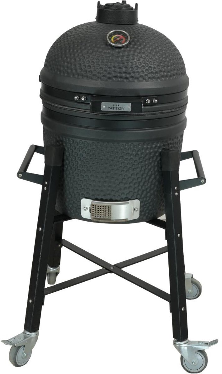 Patton Premium Kamado 15 inch met onderstel - zwart
