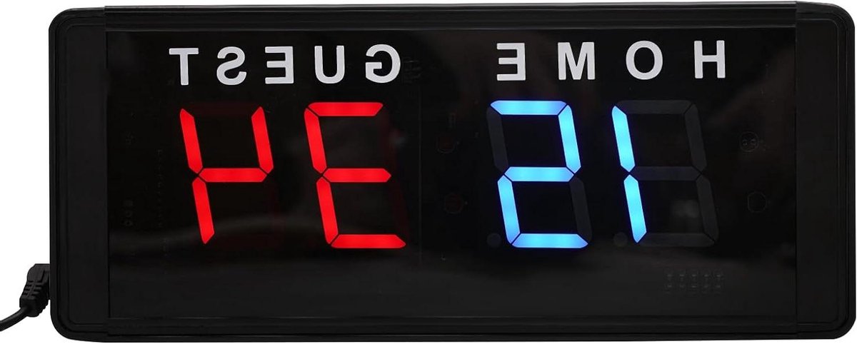 Elektronisch Scorebord - LED Score Display - Wedstrijden Bijhouden - Met Afstandsbediening - 22 x 4 x 12 cm - Zwart