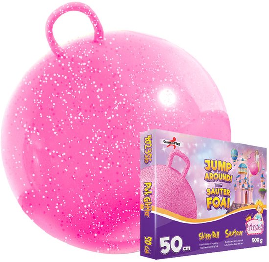 Skippybal pink glitter 50 cm