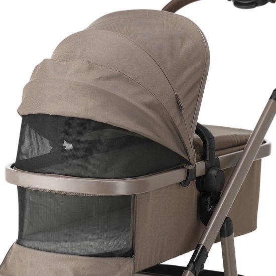 Deryan Evy V2 Kinderwagen - Duo Kinderwagen - Uitbreidbaar - Inclusief reiswieg - Hazel — afbeelding 4