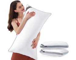 Bedkussens Set - Slaapkussens Kussens - Comfortabel Slapen - Hypoallergeen Ontwerp - King (2 stuks) - X-blauw