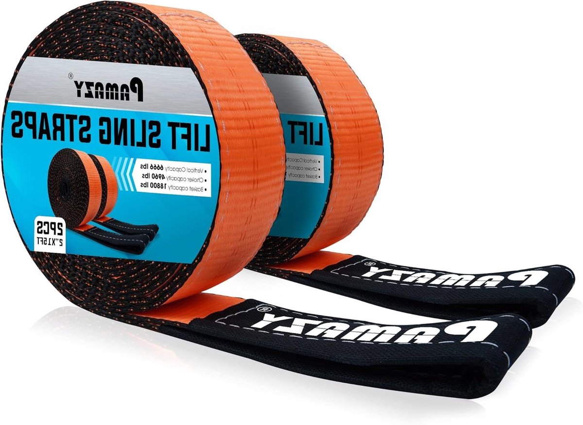 Stevige Tilbanden - Hefbanden Polyester - Zware Lasten Tillen - 18000 Lbs Capaciteit - 2 x 35 cm - Oranje