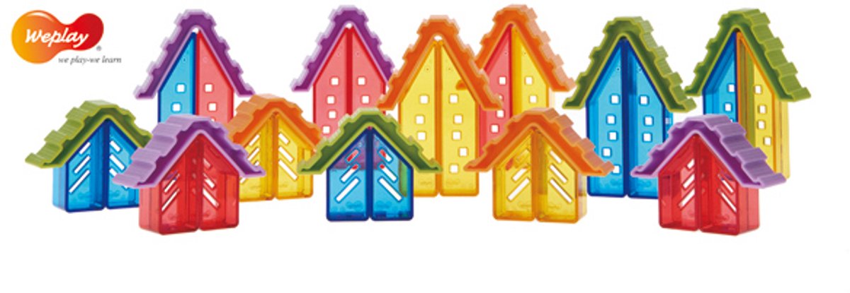 Eduplay kristal speelgoeddorp - kleurrijk educatief bouwspel.