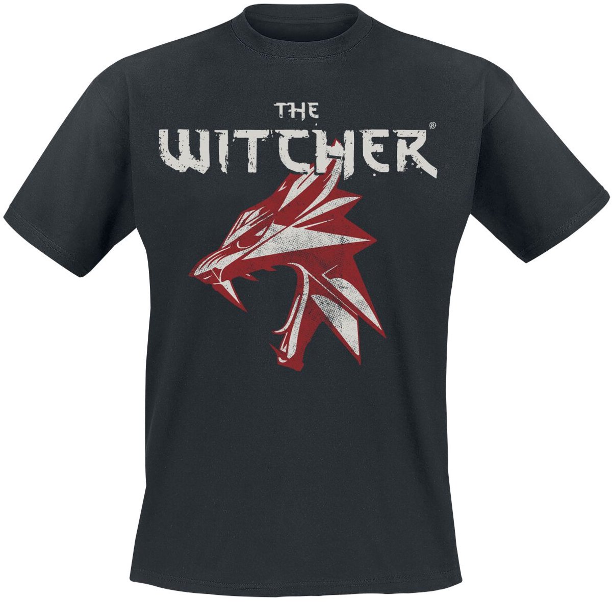 The Witcher Wolf Symbol Heren T-shirt - zwart - L
