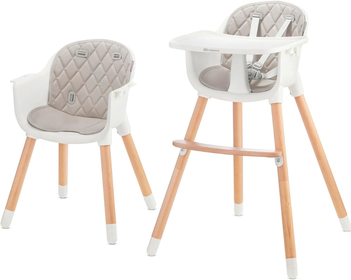 SVN® Peuterstoel - Kinderstoel - Peuter Stoel - 2-in-1 - Grijs - 51cm x 55cm x 87cm