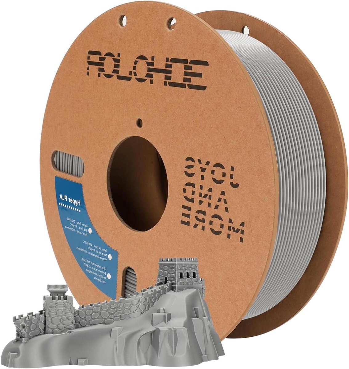 PLA Filament - 3D Print Draad - 3D Modellen Printen - Hoge Afdruk Snelheid - 1kg 1.75mm - Zilver