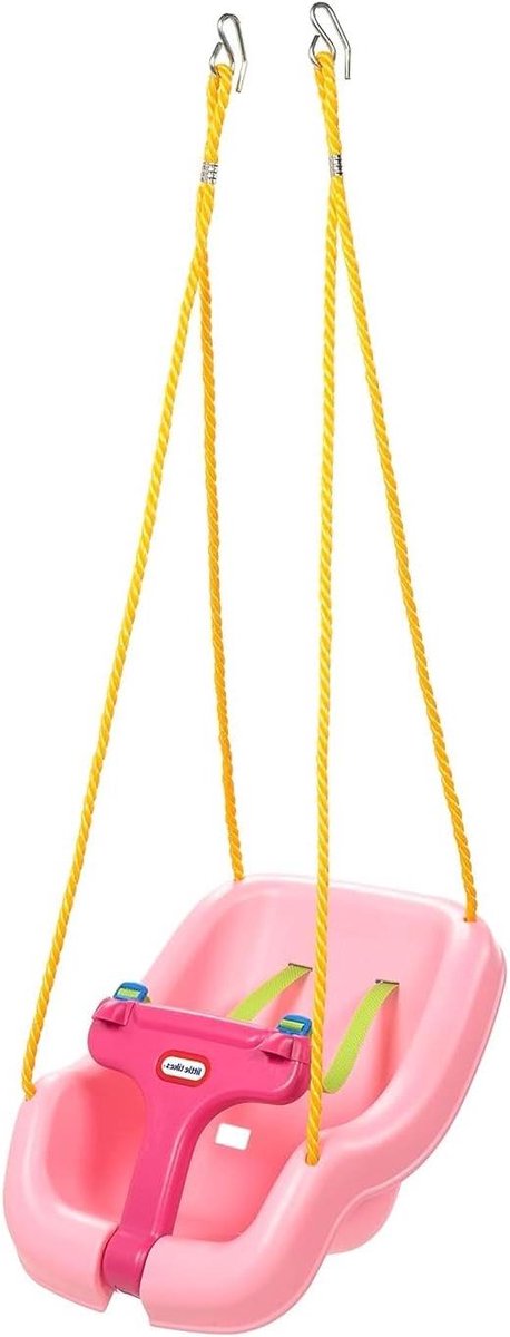 Babyschommel - Peuterschommel Kinderstoel - Buiten spelen - Verstelbare veiligheidsgordels - 40.6 centimeter zitdiepte - Roze