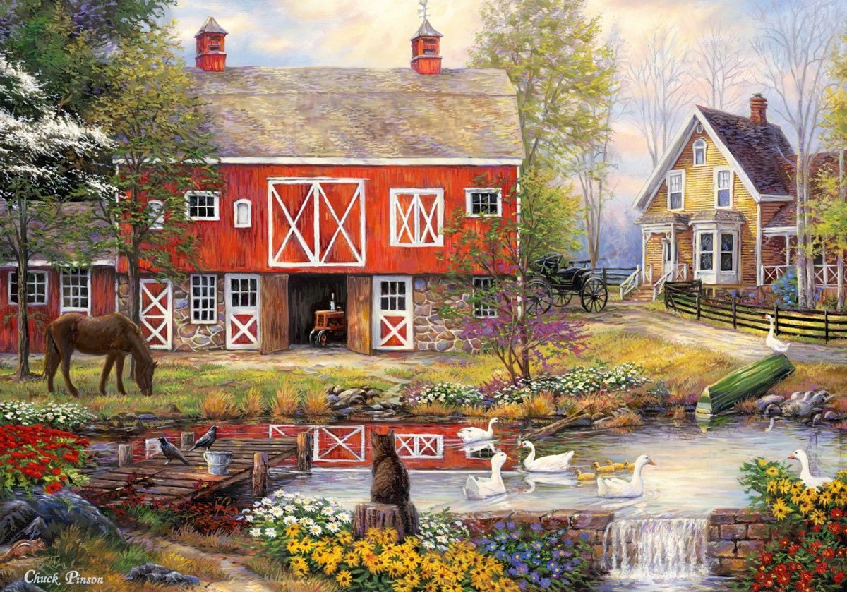 Grafika puzzel Chuck Pinson - legpuzzel Reflections On Country Living - 1000 stukjes.