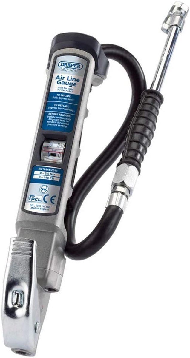 Draper 16234 Hi-Flo Air Line Inflator met Twin Open Ended Connector