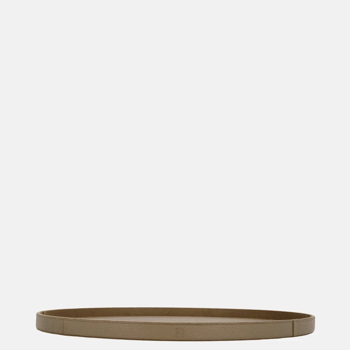 Chamada leren dienblad rond effen L taupe
