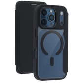 imoshion Hoesje - Geschikt voor Apple iPhone 17 Pro - Transparante Bookcase geschikt voor MagSafe - Zwart