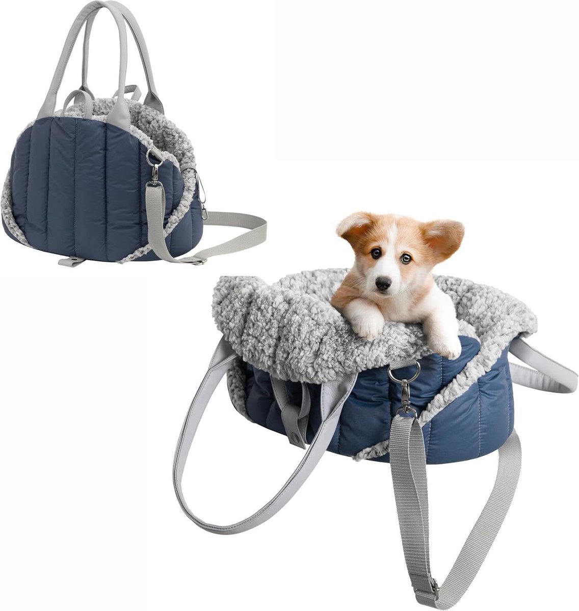 Huisdier Drager - Reistas Hond Kat - Comfortabel Vervoer - 3-in-1 Functionaliteit - 47x29x32 cm - Marineblauw