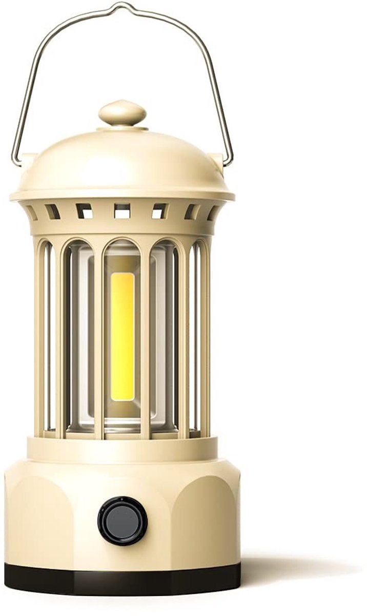 Store_8 - Campinglamp - Elektrische Lantaarns - Sfeervolle verlichting - Wit - Outdoor retro verlichting - Geschikt voor tent en buitengebruik - LE...