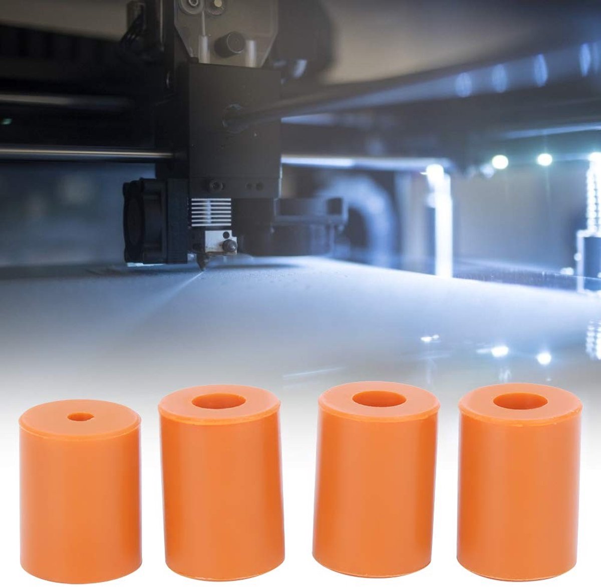 VT Goods - Siliconen Hot Bed Nivellering - Hittebestendige Buffer - 4 stuks - Trillingsdemping - Voor 3D Printer - Geschikt voor Ender-2/3/3 Pro/CR-10