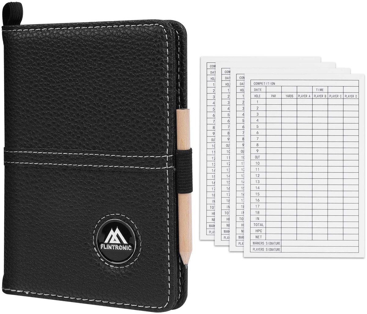 Store_8 - Golfscorekaarthouder - Waterdichte golfscorekaart hoes - Compact formaat - Leren scorekaart portemonnee - Geschikt voor mannen en vrouwen...