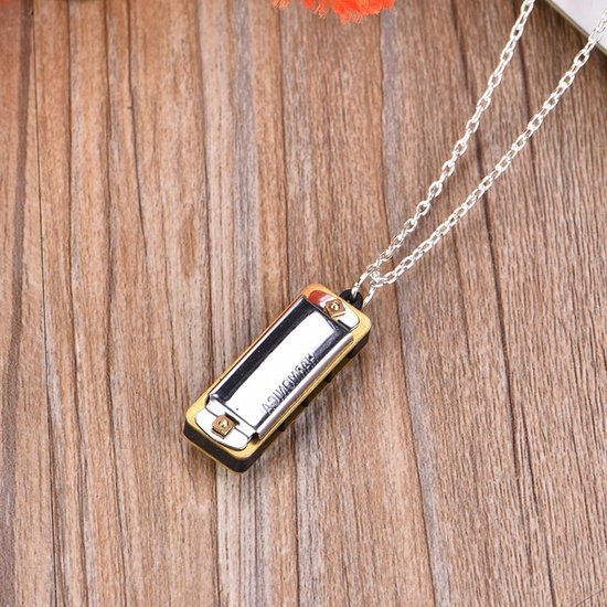 Mini Harmonica Ketting, 4 Holes 8 Toon Muzikaal Instrument met Muziek Ketting, Uniek Sieraad voor Muziekliefhebbers — afbeelding 4