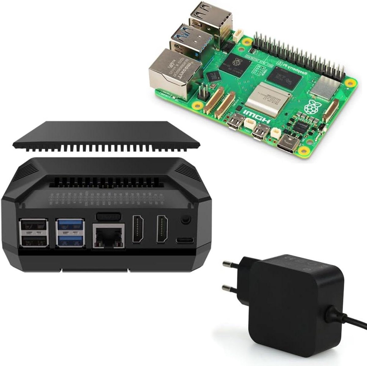 Raspberry Pi 5 Kit - Mini Computer Single Board Computer - Hobby Projecten - NVME M.2 Slot - 8GB RAM