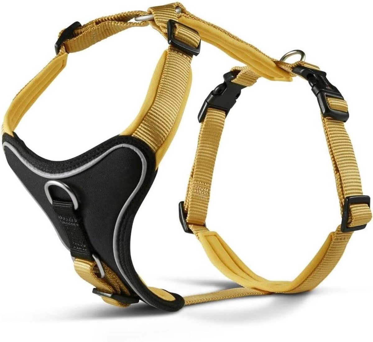 Honden Tuigje - Harnas Hond - Veilig Wandelen - Zachte Neopreen Voering - 70-85 cm - Currygeel
