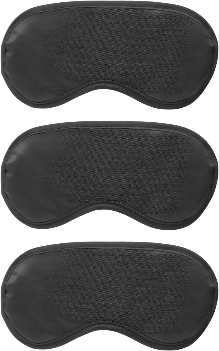 Slaapmaskers - Blinddoek Oogmasker - Licht Blokkeren - Ergonomisch Ontworpen - 18.5 x 8.5 cm - Zwart