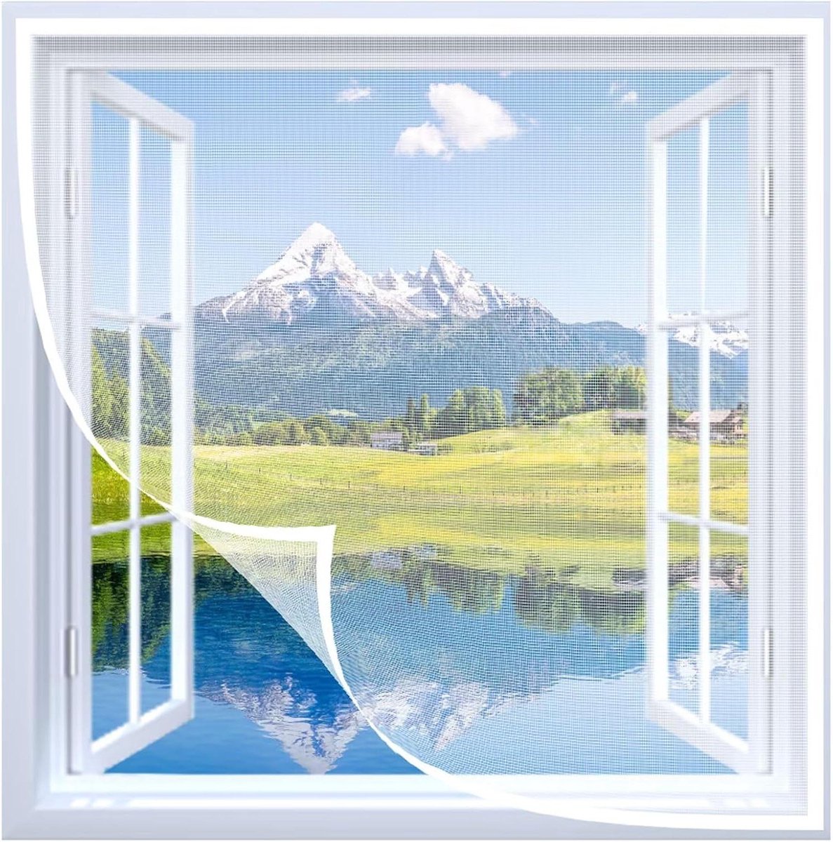 Raamhor - Insectengaas - Insecten Buiten Houden - Hoge Dichtheid Gaas - 60x195cm - Wit