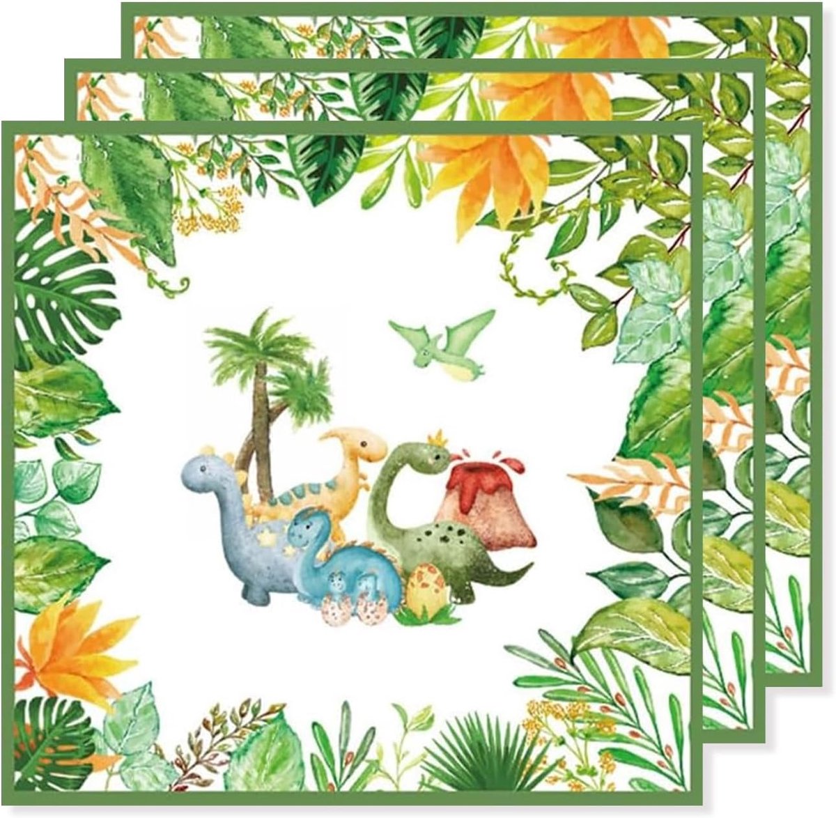 20pcs verjaardag servetten - feestdecoratie - cartoon dinosaurussen