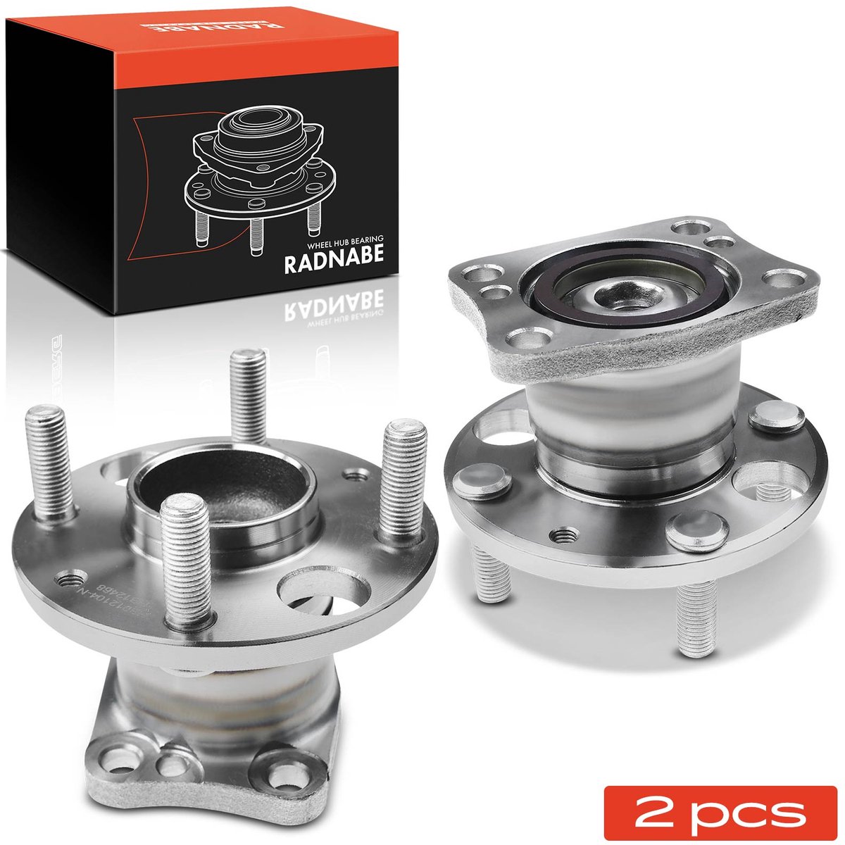 Frankberg 2x Wielnaaf Set Achter voor Mazda 2 DE DH