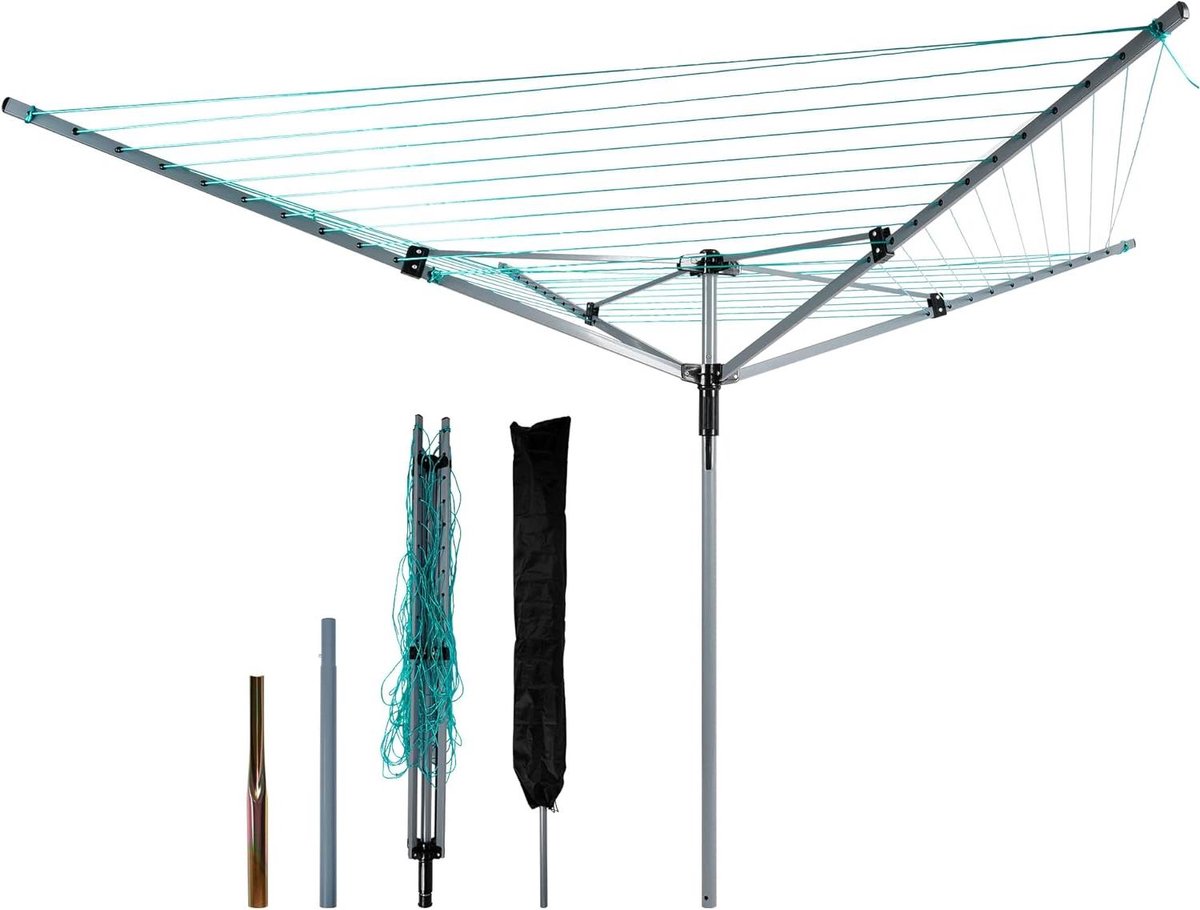 Droogmolen met Voet voor Camping & Thuis - Wasrek Staand - Droogrek Inklapbaar - wasframe