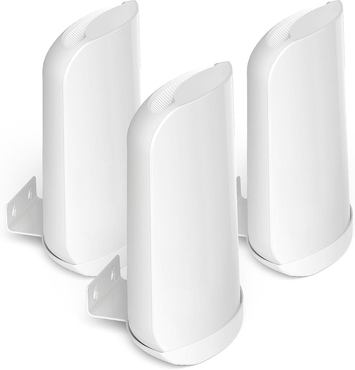 Wandbeugel Router - Routerhouder Muur - Netwerk Organiseren - Aluminiumlegering - 3 stuks - Wit